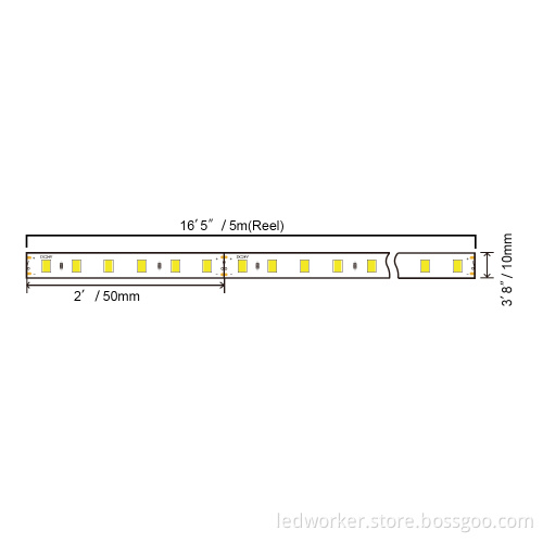 SMD 2835 Flexible LED Strip Light 12V 120-240 Leds 60D